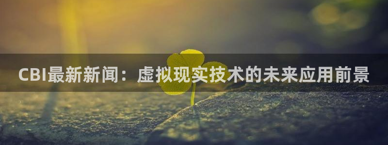 多彩娱乐4招商：CBI最新新闻：虚拟现实技术的未来应用前景